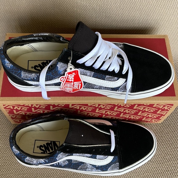 Vans Old Skool Wireframe Skulls Black / True White MEN`S - Picture 4 of 16
